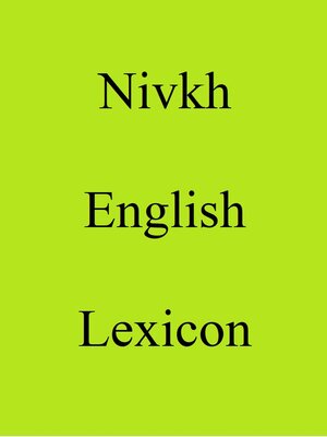cover image of Nivkh English Lexicon